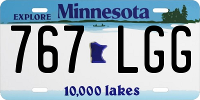 MN license plate 767LGG