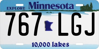 MN license plate 767LGJ