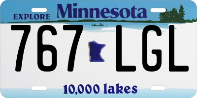 MN license plate 767LGL