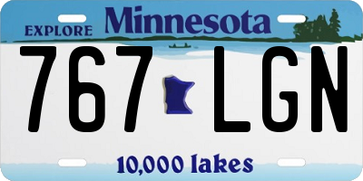MN license plate 767LGN