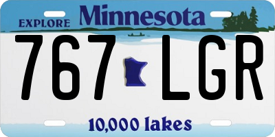 MN license plate 767LGR