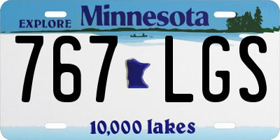 MN license plate 767LGS