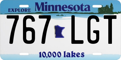 MN license plate 767LGT