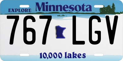 MN license plate 767LGV