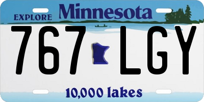 MN license plate 767LGY
