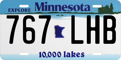 MN license plate 767LHB