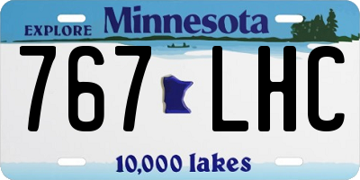 MN license plate 767LHC
