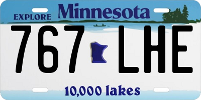 MN license plate 767LHE