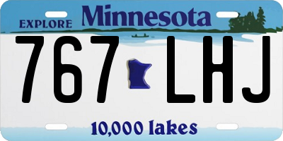 MN license plate 767LHJ
