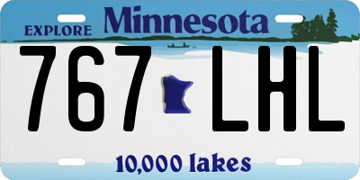 MN license plate 767LHL