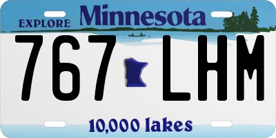 MN license plate 767LHM