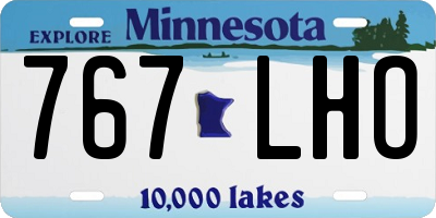 MN license plate 767LHO