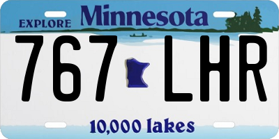 MN license plate 767LHR