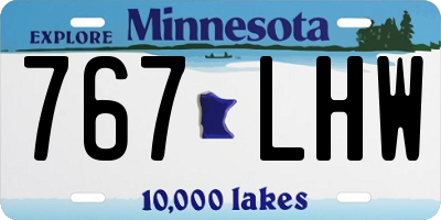 MN license plate 767LHW