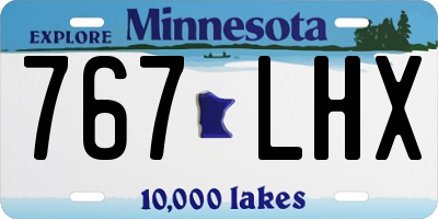 MN license plate 767LHX