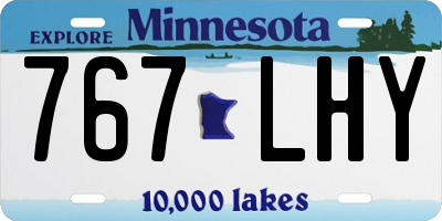 MN license plate 767LHY