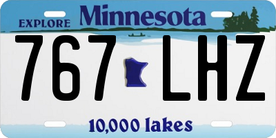 MN license plate 767LHZ
