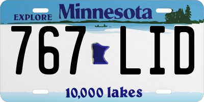 MN license plate 767LID