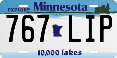 MN license plate 767LIP