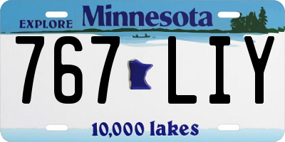 MN license plate 767LIY