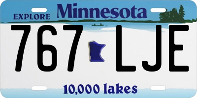 MN license plate 767LJE