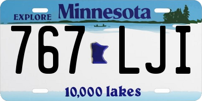 MN license plate 767LJI