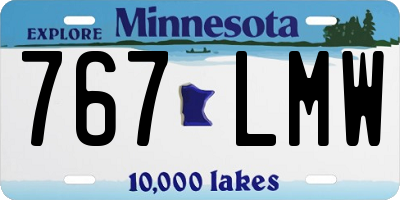 MN license plate 767LMW