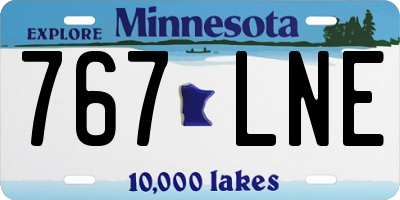 MN license plate 767LNE