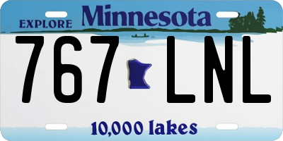 MN license plate 767LNL