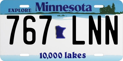 MN license plate 767LNN
