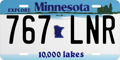 MN license plate 767LNR