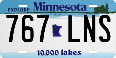 MN license plate 767LNS