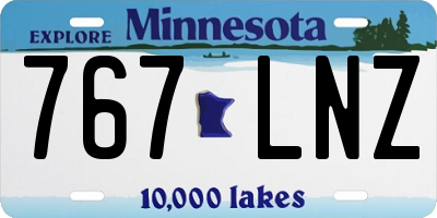 MN license plate 767LNZ