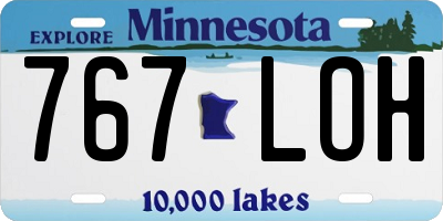MN license plate 767LOH