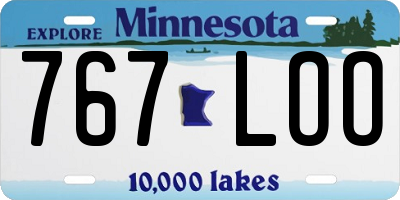 MN license plate 767LOO