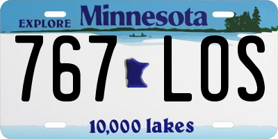 MN license plate 767LOS