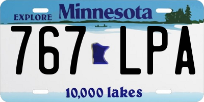 MN license plate 767LPA