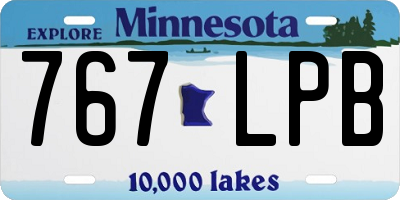 MN license plate 767LPB