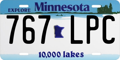 MN license plate 767LPC