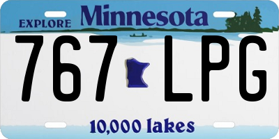 MN license plate 767LPG
