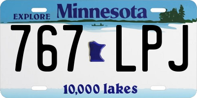 MN license plate 767LPJ