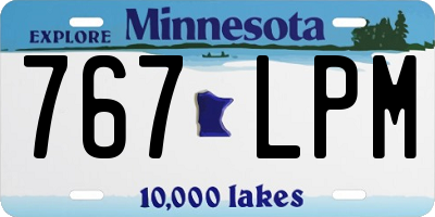 MN license plate 767LPM