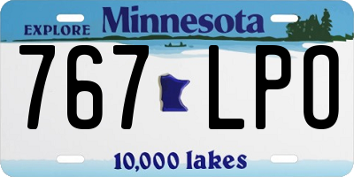MN license plate 767LPO