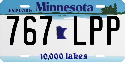 MN license plate 767LPP
