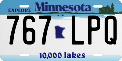 MN license plate 767LPQ