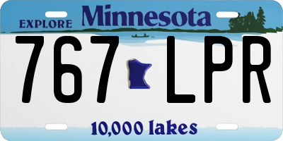 MN license plate 767LPR