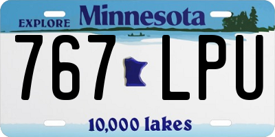 MN license plate 767LPU