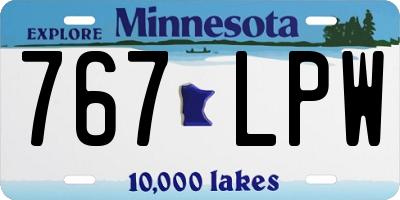 MN license plate 767LPW