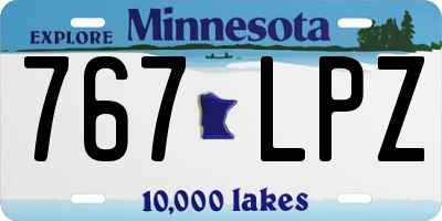 MN license plate 767LPZ