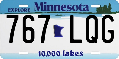 MN license plate 767LQG